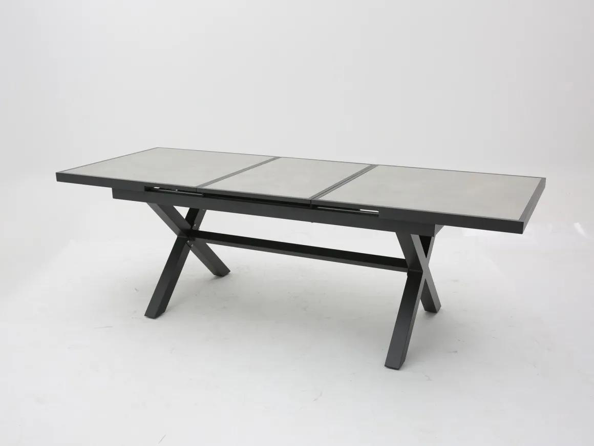Vendita online di TAVOLO ALL. 180X90 CM IN ALLUMINIO ANTRACITE