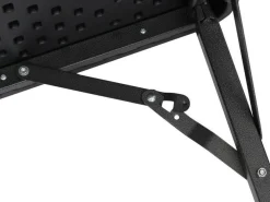 Vendita online di TAVOLO CM 78X78 METALLO E PLASTICA EFFETTO LEGNO/RATTAN NERO