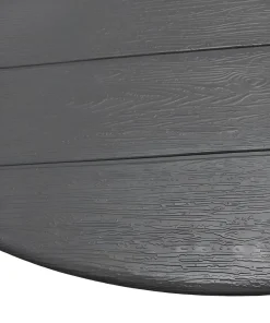 Vendita online di TAVOLO DIAM CM 80 METALLO BIANCO E PLASTICA EFFETTO LEGNO ANTRACITE