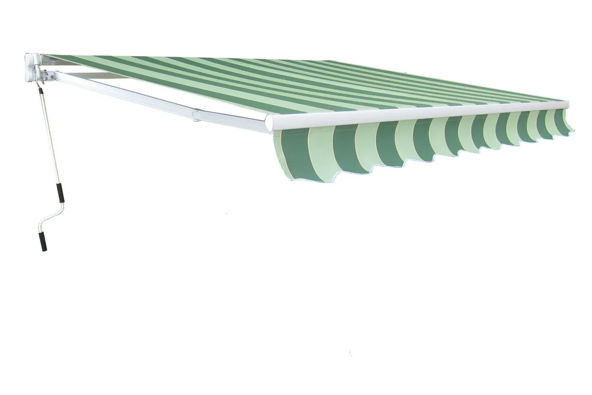 Vendita online di TENDA DA SOLE ESTENSIBILE MT 3X2 RIGATO VERDE
