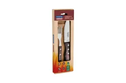 Vendita online di TRAMONTINA - SET 2 POSATE IN ACCIAIO INOX E LEGNO
