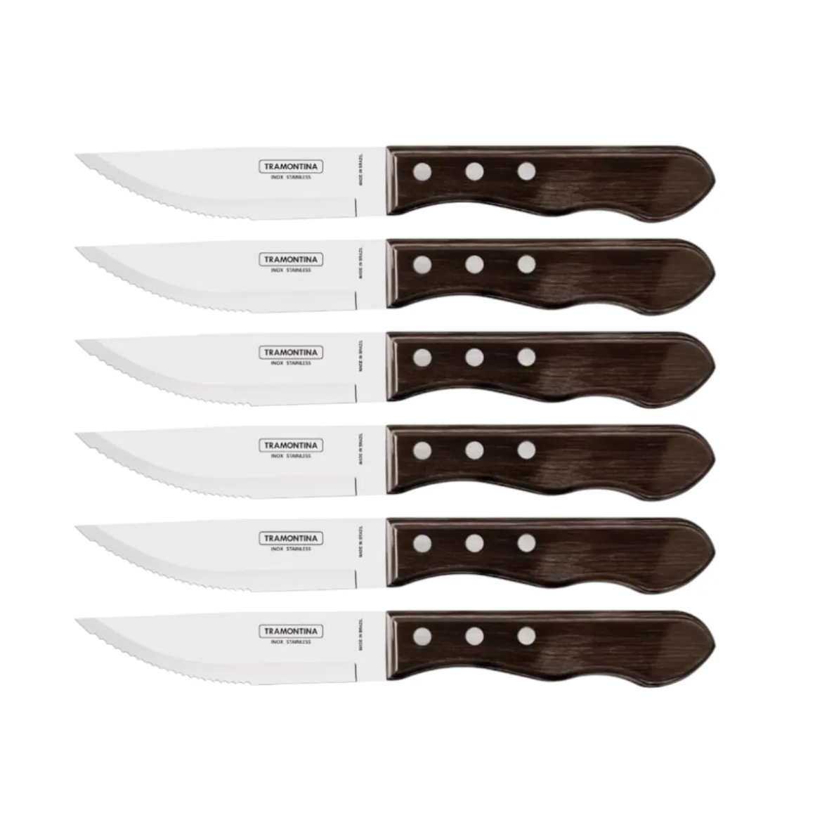 Vendita online di TRAMONTINA - SET 6 COLTELLI DA BISTECCA IN ACCIAIO INOX E POLYWOOD