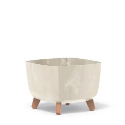 Vendita online di VASO GRACIA SQUARE EFFETTO CEMENTO 29X29X22CM CREMA