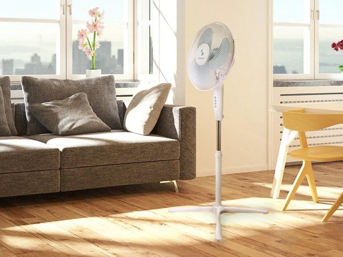 VENTILATORE A PIANTANA 3 PALE CLICK AND CLACK BIANCO