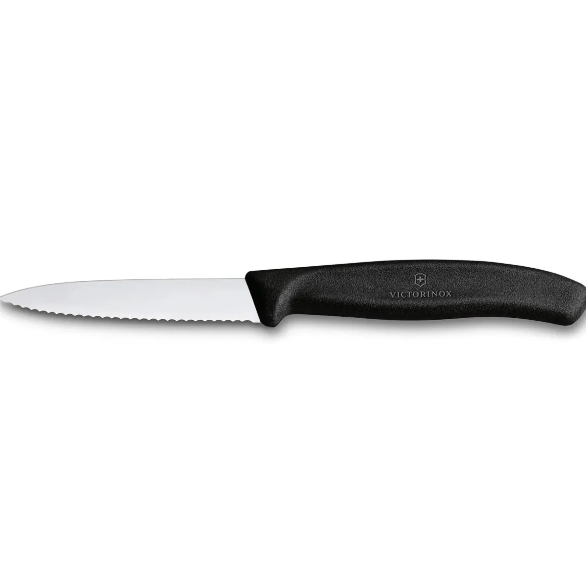 VICTORINOX - SPELUCCHINO ONDULATO NERO LINEA SWISS CLASSIC 8CM