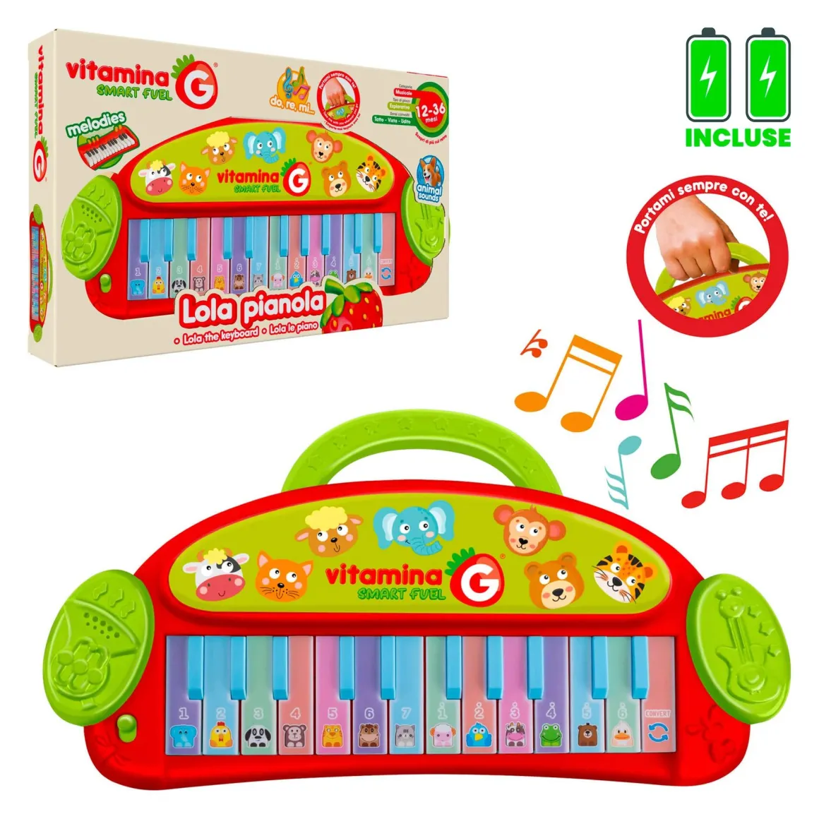 VITAMINA G - PIANOLA ANIMALE CON 24 TASTI: vendita online VITAMINA G - PIANOLA ANIMALE CON 24 TASTI in offerta