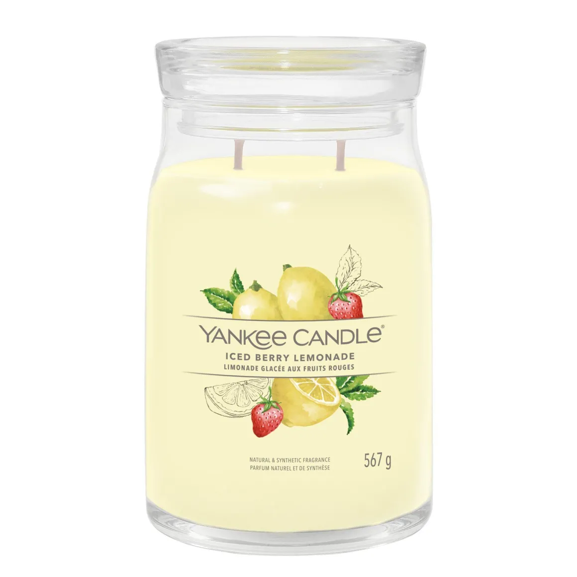 YANKEE CANDLE - GIARA GRANDE 2 STOPPINI ICED BERRY LEMONADE: vendita online YANKEE CANDLE - GIARA GRANDE 2 STOPPINI ICED BERRY LEMONADE in offerta