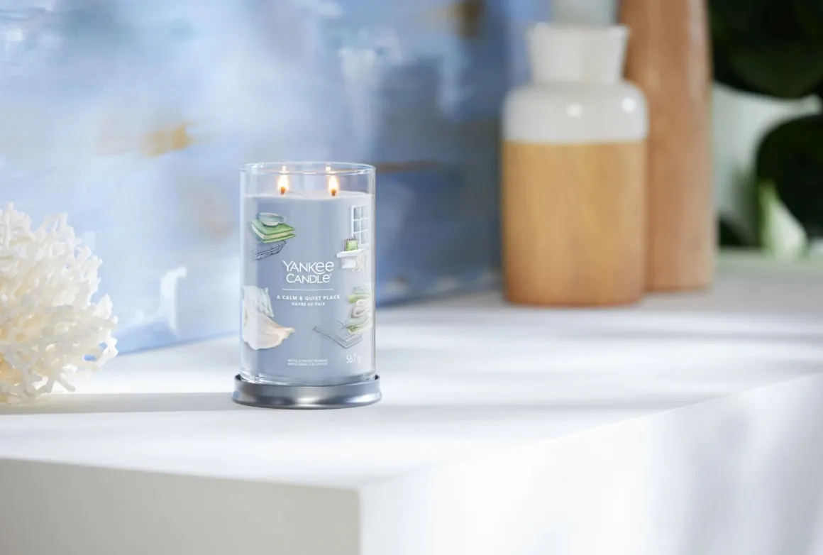 YANKEE CANDLE - TUMBLER GRANDE 2 STOPPINI CALM AND QUIET PLACE: vendita online YANKEE CANDLE - TUMBLER GRANDE 2 STOPPINI CALM AND QUIET PLACE in offerta