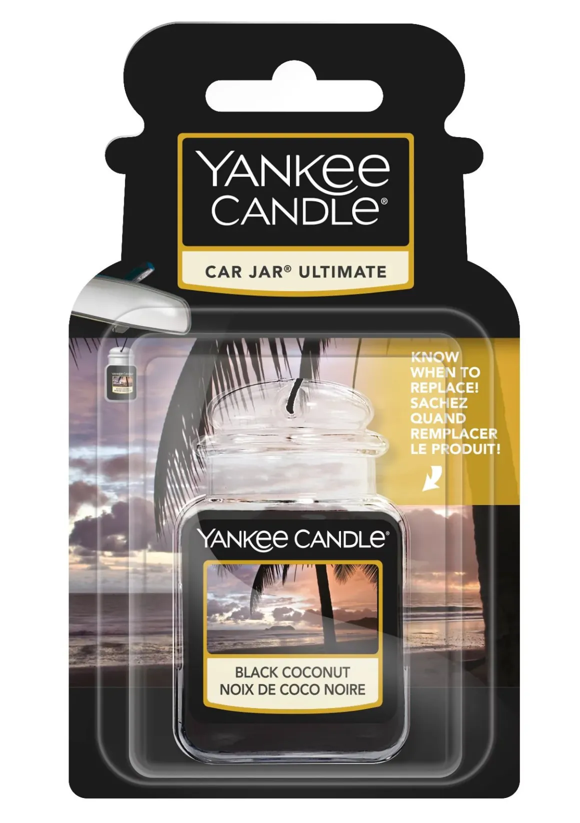 YANKEE CANDLE - CAR JAR ULTIMATE BLACK COCONUT: vendita online YANKEE CANDLE - CAR JAR ULTIMATE BLACK COCONUT in offerta