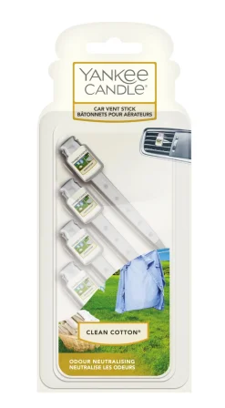 YANKEE CANDLE - STICK PER AUTO CLEAN COTTON: vendita online YANKEE CANDLE - STICK PER AUTO CLEAN COTTON in offerta