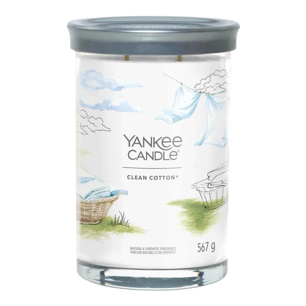 YANKEE CANDLE - TUMBLER GRANDE 2 STOPPINI CLEAN COTTON: vendita online YANKEE CANDLE - TUMBLER GRANDE 2 STOPPINI CLEAN COTTON in offerta
