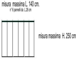 ZANZARIERA A STRISCE NERA LINEA STANDARD ECCO STRIP 140X250CM : vendita online ZANZARIERA A STRISCE NERA LINEA STANDARD ECCO STRIP 140X250CM in offerta