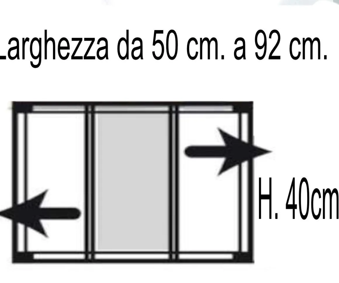 ZANZARIERA ESTENSIBILE BIANCA LINEA STANDARD TELESIO 50X40CM : vendita online ZANZARIERA ESTENSIBILE BIANCA LINEA STANDARD TELESIO 50X40CM in offerta